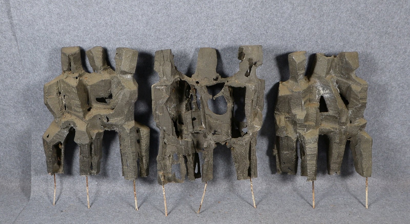 Schwarz, H., Bronze-Figurengruppe, 3-tlg. - schwere Ausf.!; Höhe 80 cm, Breite 190 cm