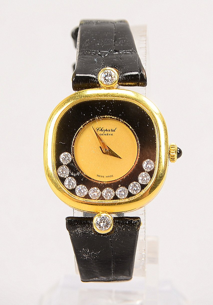 DAU Chopard 'Happy Diam.', Handaufz., Ref. '5089-6', 750 GG-Geh. mit bewegl. Brill.