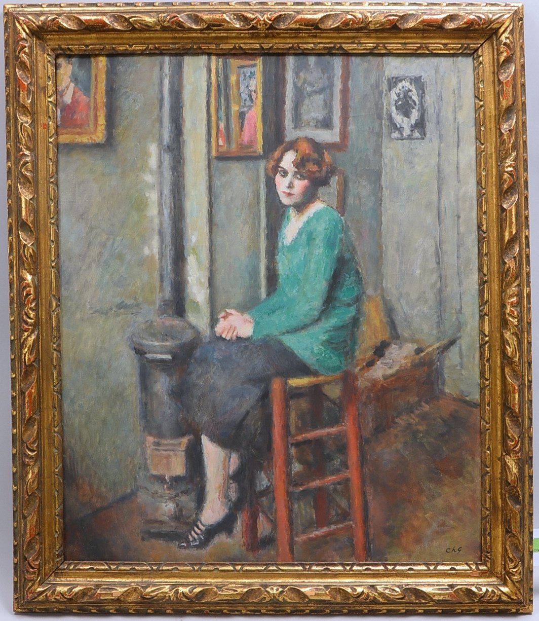 Guérin, Charles, 'Im Atelier', Öl/Lw, unten re. monogr.; Rahmenmaße 87 x 74 cm
