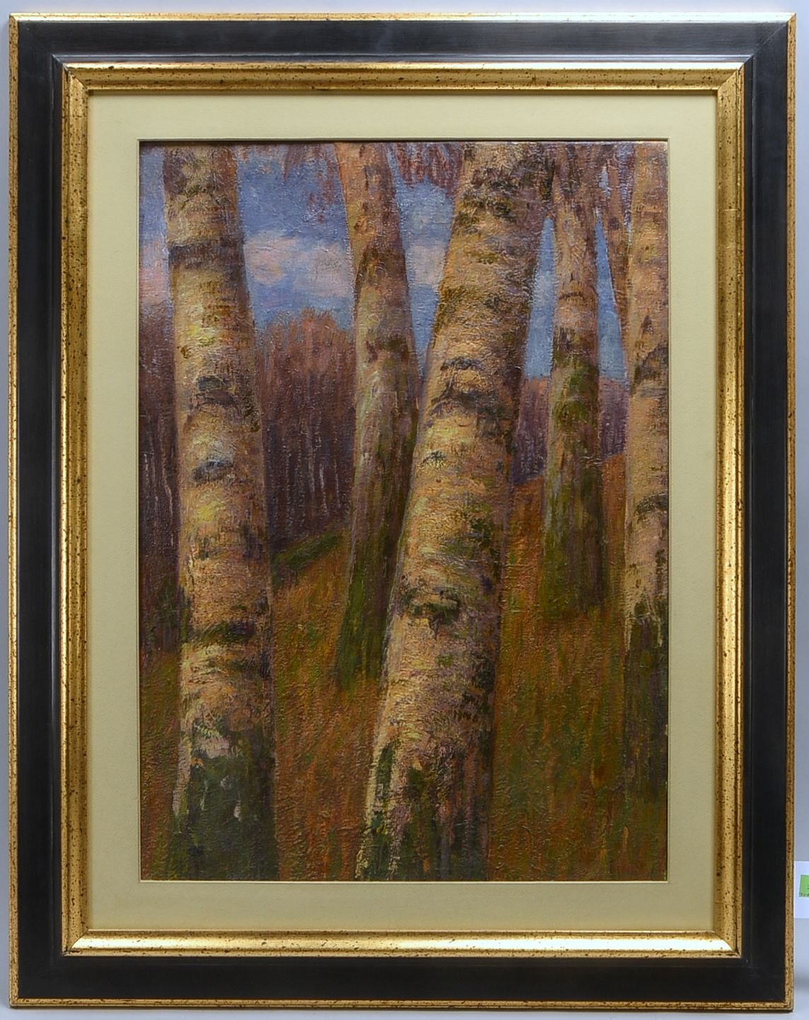 Kaule, Otto, 'Birkenbäume', Öl/Lw, sign. (frühe 1920er Jahre); Rahmenmaße 95 x 75 cm