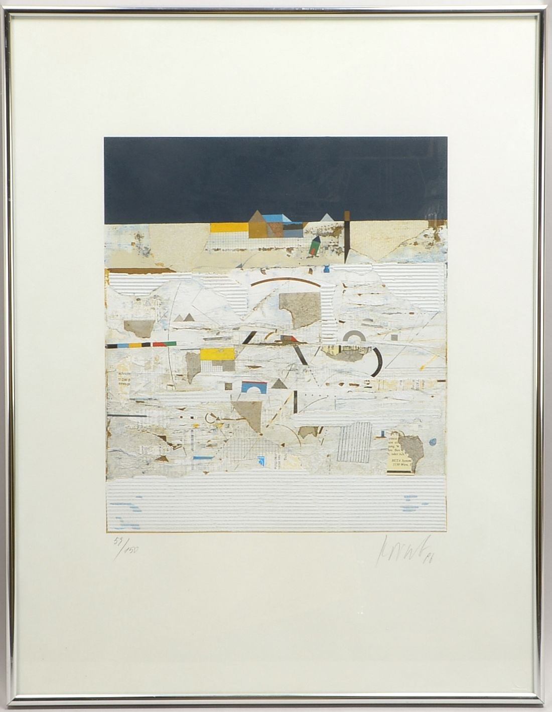 Korab, Karl, 'Urbane Komposition', Collage/Siebdruck, Aufl. '59/150', sign./dat., hinter Glas