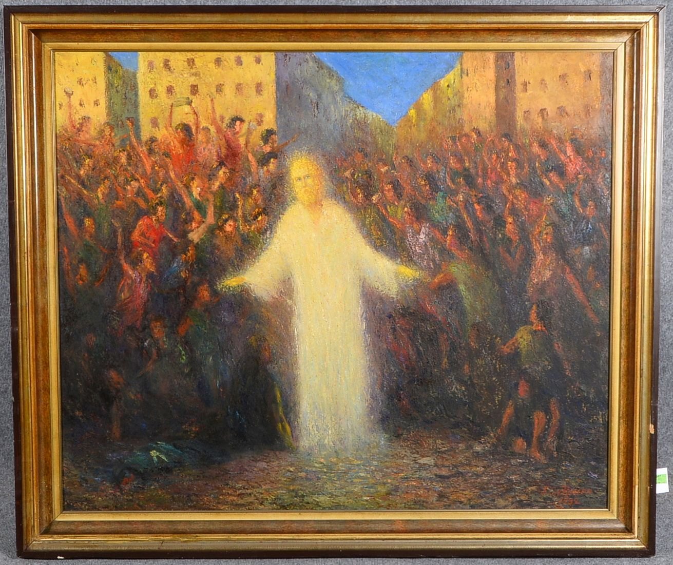 van Rossen, F.O., 'Prophet und Jünger', Öl auf Holz, sign./dat. '1932'; Rahmenmaße 117 x 137 cm