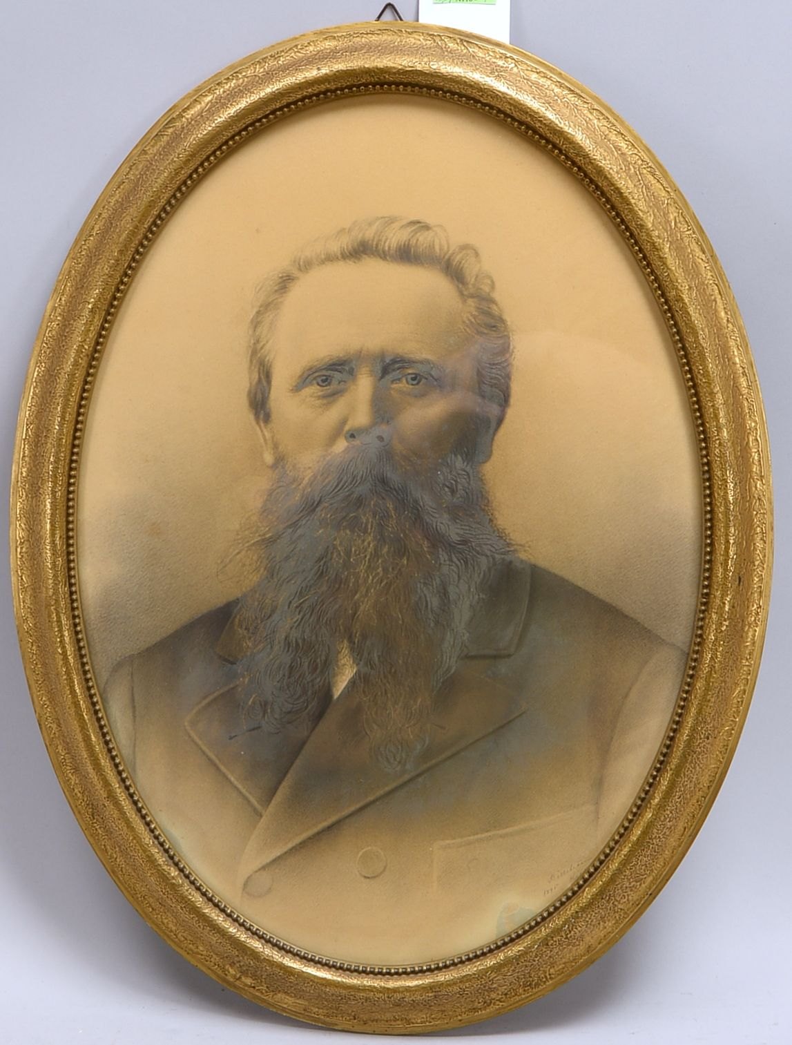 Billstrøm, Georg, 'Herrenportrait', Zeichn./Fotografie, sign./dat., ortsbez., oval