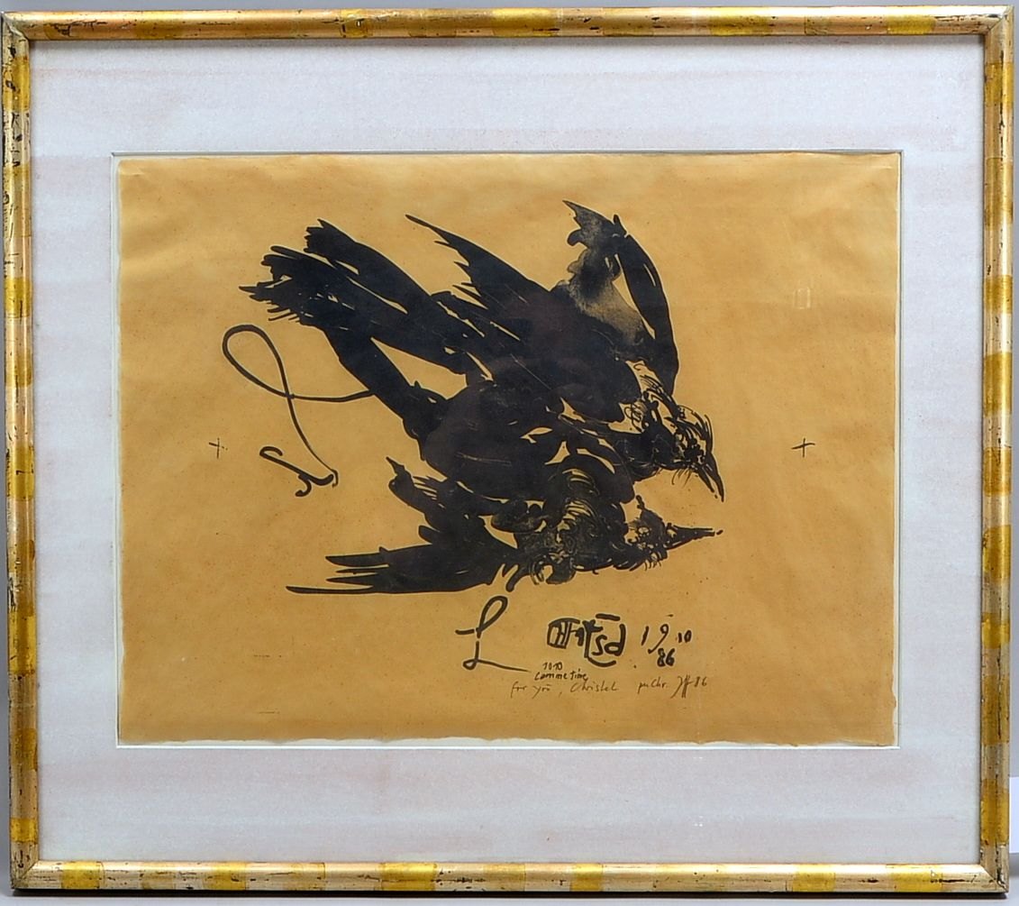 Janssen, Horst, 'Für Christel Proksch', Lithografie, monogr./dat., unter PP hinter Glas