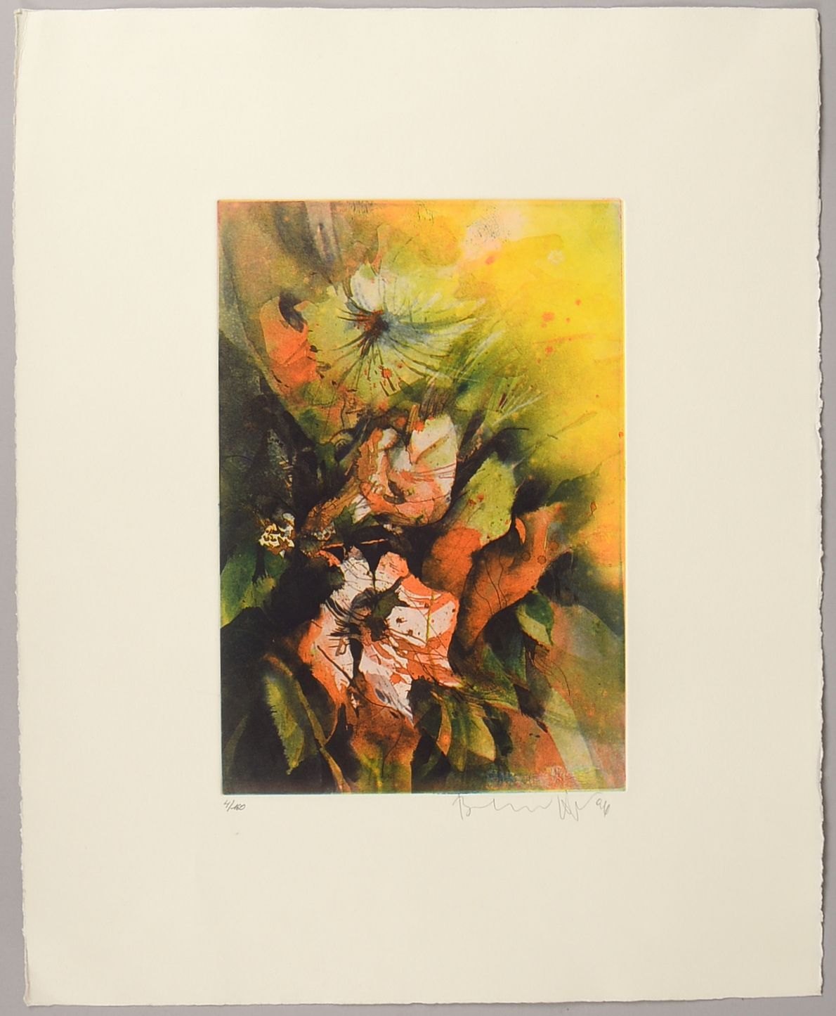 Vogel, Bernhard, 'Amaryllis', Farbrad., sign./dat., ungerahmt; Blattmaße 40 x 50 cm