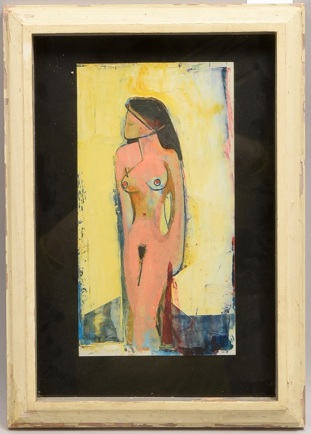 Heinken, Helmut, 'Mädchenakt', Mischtechnik, sign.; Rahmenmaße 50 x 35 cm