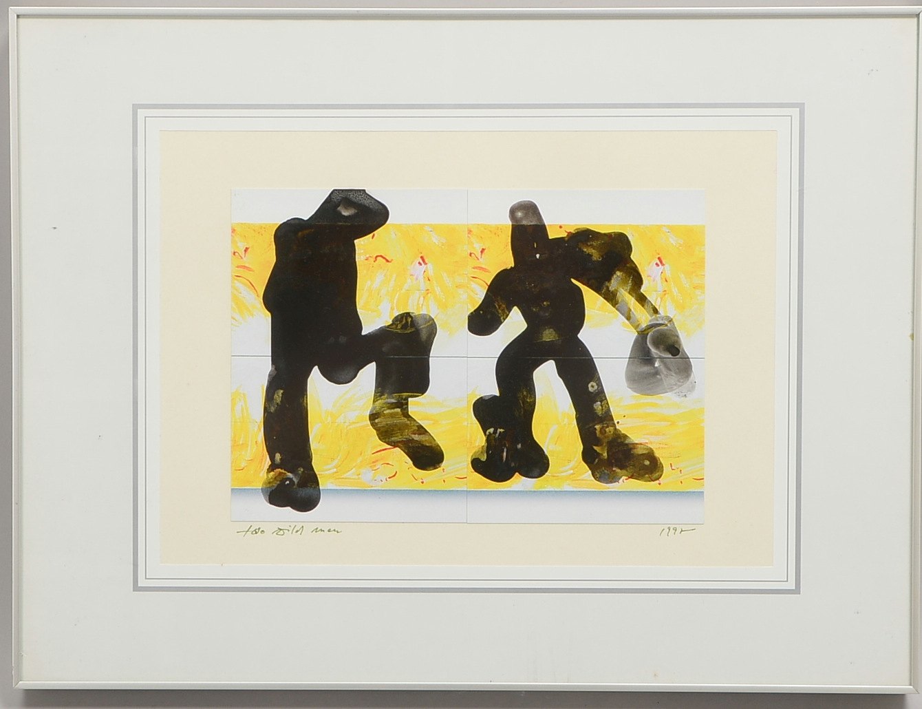 Schmitz, Roland, Two wild men', Farbserigr., bet./dat. '1997', verso sign./mit Widmung