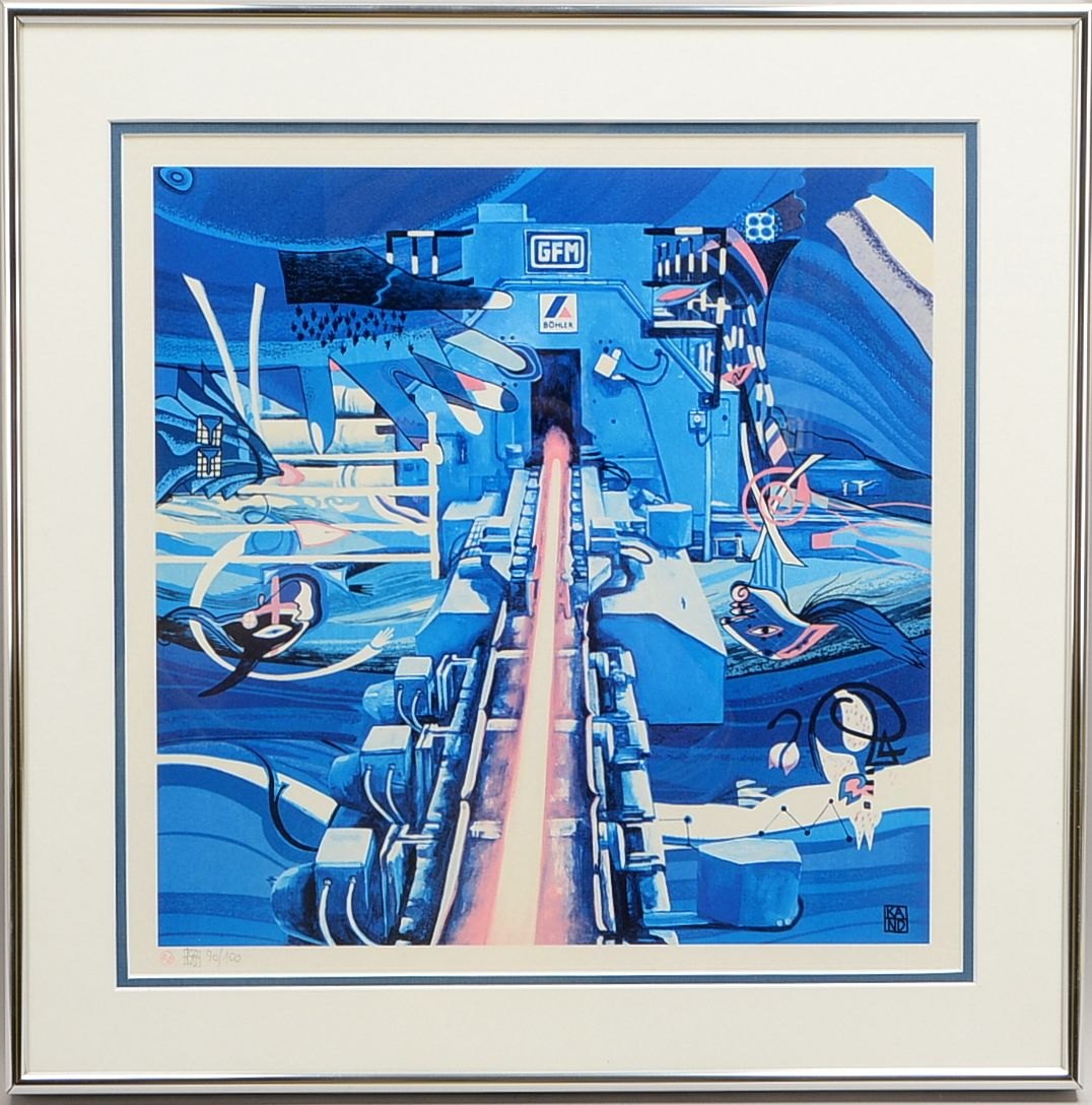 Kand, Helmut, 'Böhler', Farbserigrafie, Aufl. '90/100', sign.; anbei Künstler-Bildband