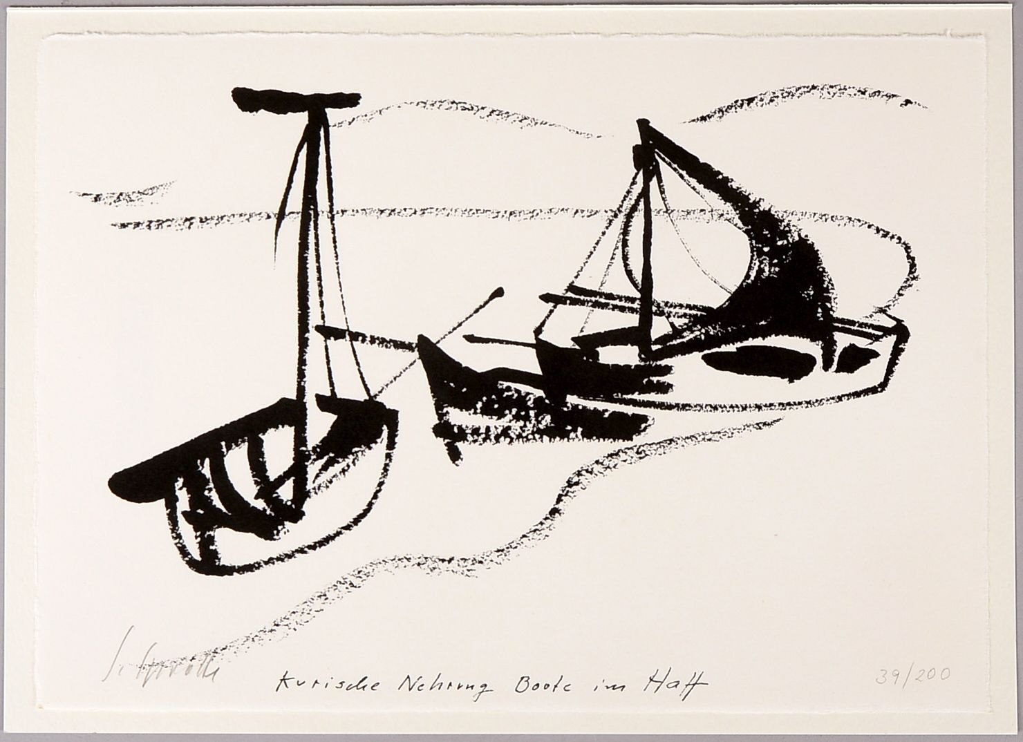 Sprotte, S., 'Kurische Nehrung...', Lithogr./Karton, Aufl. 200 Exemplare, handsign./dat.
