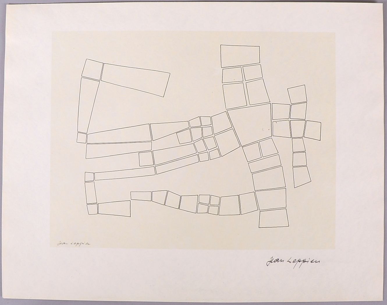Leppien, Jean, 'Disegni' (10), Lithogr., bleisign./dat. '1956'; Blattmaße ca. 33 x 43 cm
