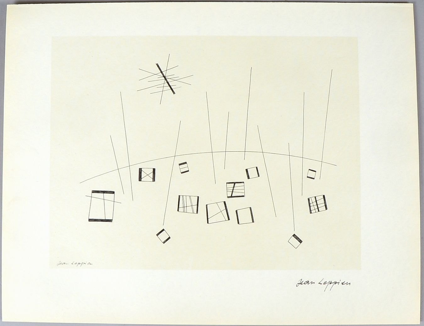 Leppien, Jean, 'Disegni' (5), Lithografie, bleisign./dat. '1956'; Blattmaße ca. 33 x 43 cm