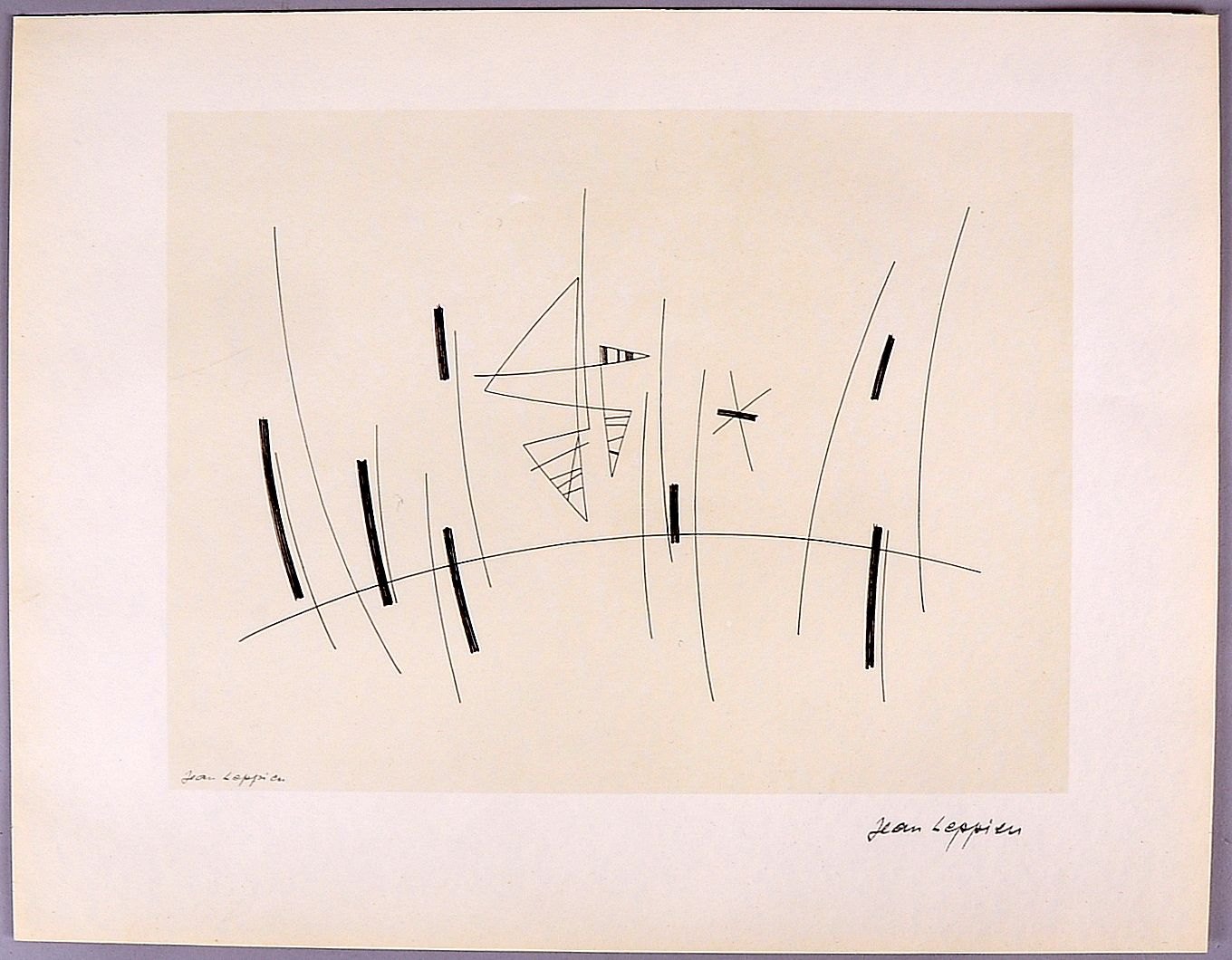 Leppien, Jean, 'Disegni' (7), Lithografie, bleisign./dat. '1956'; Blattmaße ca. 33 x 43 cm