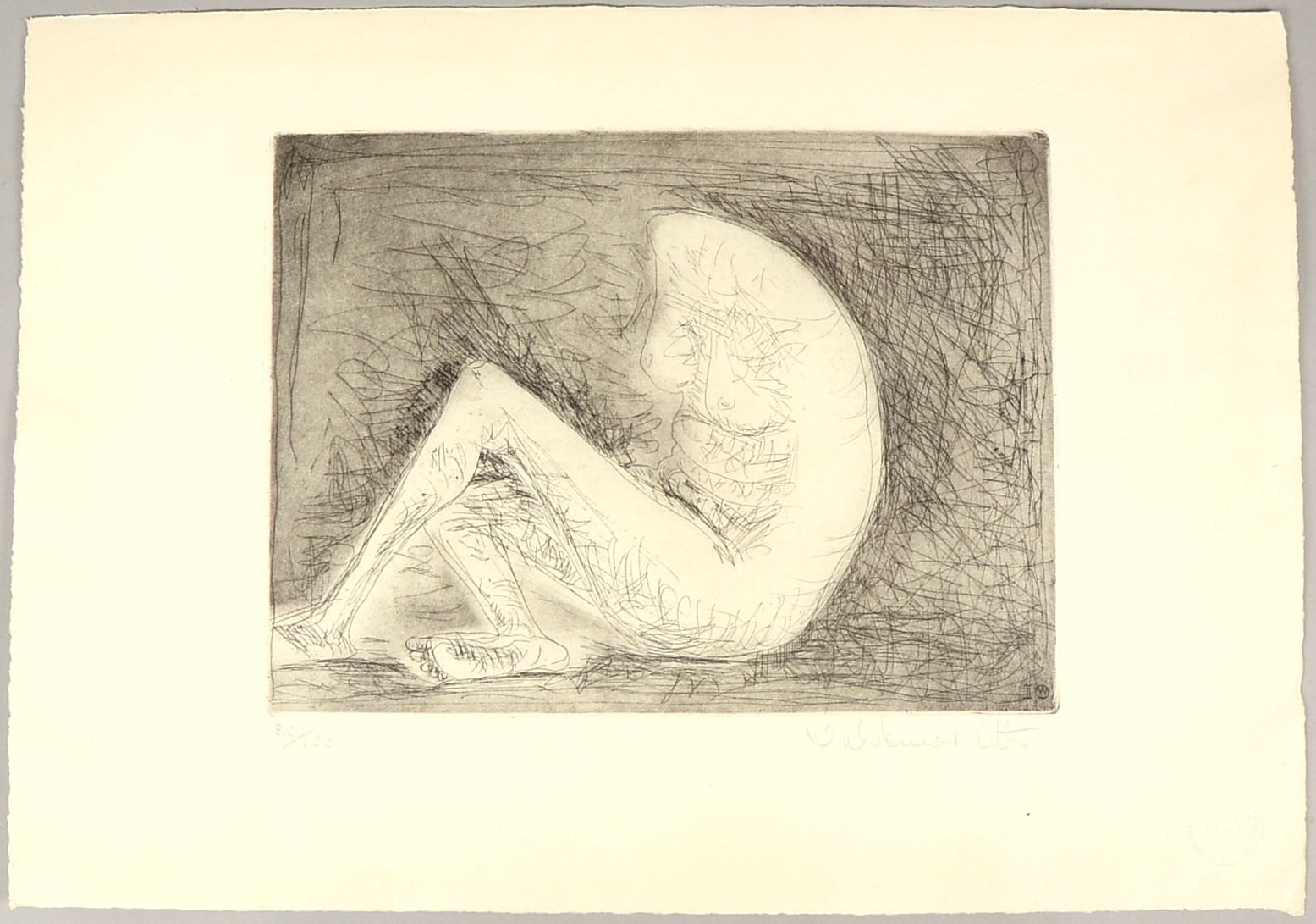 Otto, Waldemar, Radierung, Titel und Jahr unbekannt, handsign.; Blattmaße ca. 38 x 55 cm