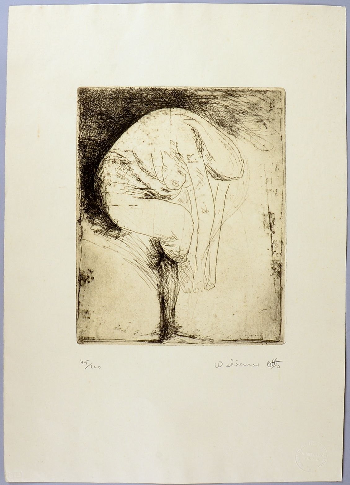Otto, Waldemar, Radierung, Titel und Jahr unbekannt, handsign.; Blattmaße ca. 38 x 55 cm