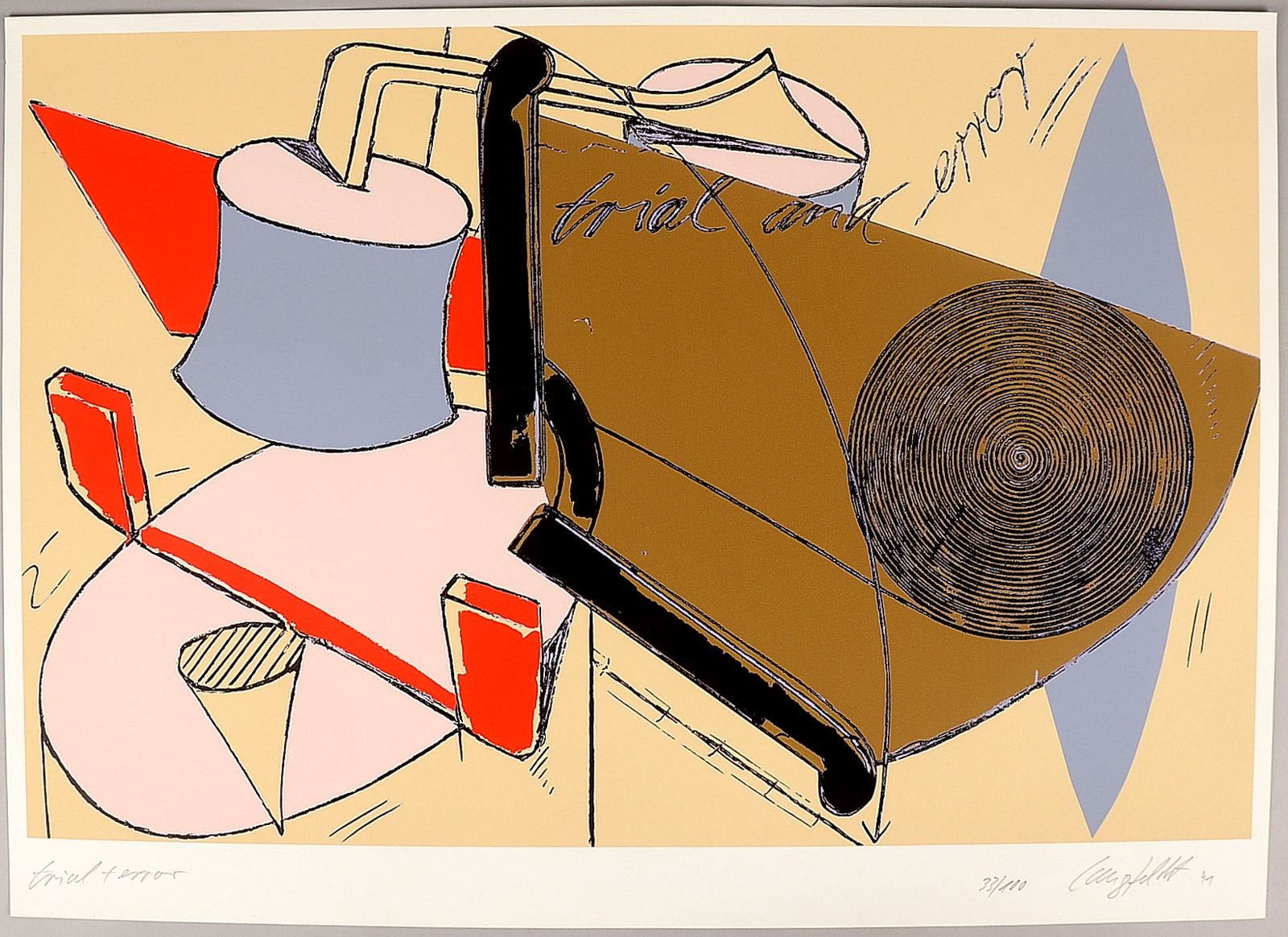 Langfeldt, Rainer, 'Trail End Error', Farbserigr. in 7 Farben, Aufl. 100, numm./handsign.