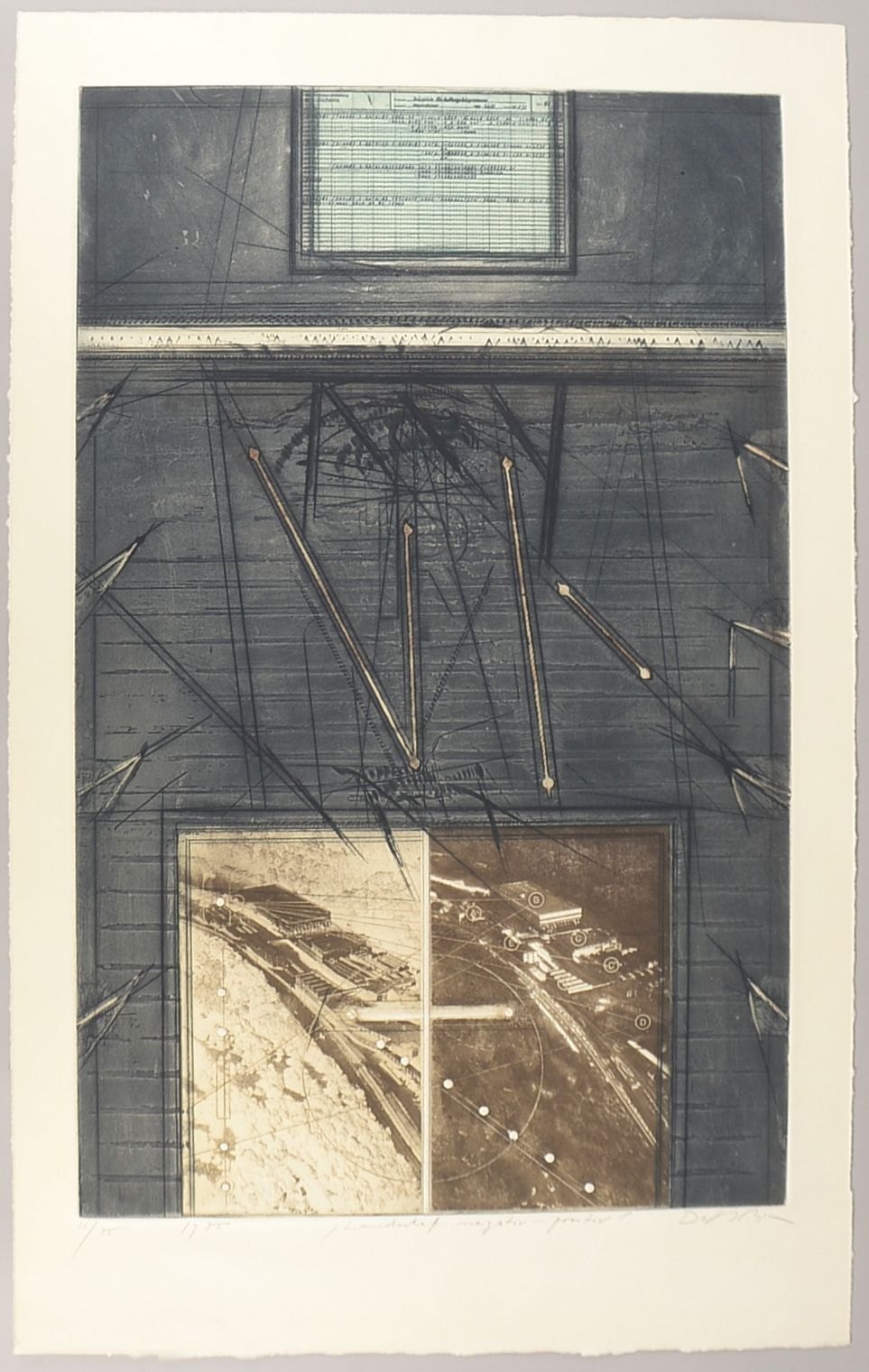 Dahmen, K.F., 'Landschaft negativ - positiv', Farbrad., handsign./dat. '1975'
