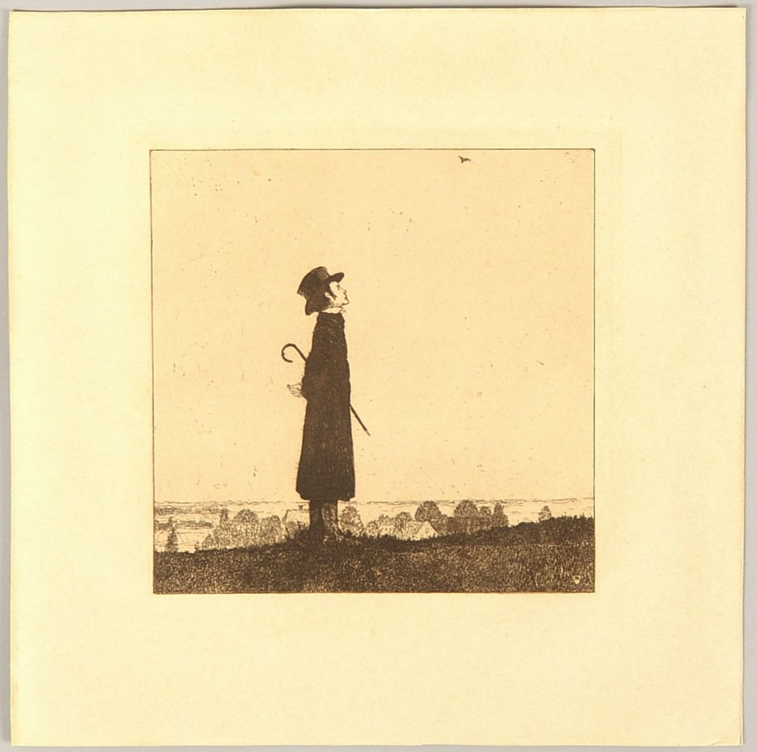 Vogeler, H., Die Lerche', Rad. auf Bütten, Aufl. 100, i.d. Platte bez., Wappen/dat. '1899'