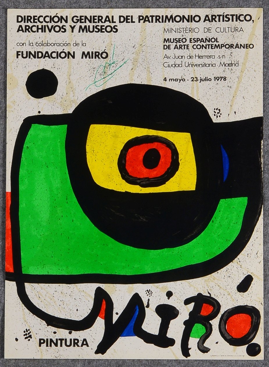Miró, Joan, 'Pintura, Ausstellung Madrid/Mourlot', Farblithografie, Auflage unbekannt, handsigniert