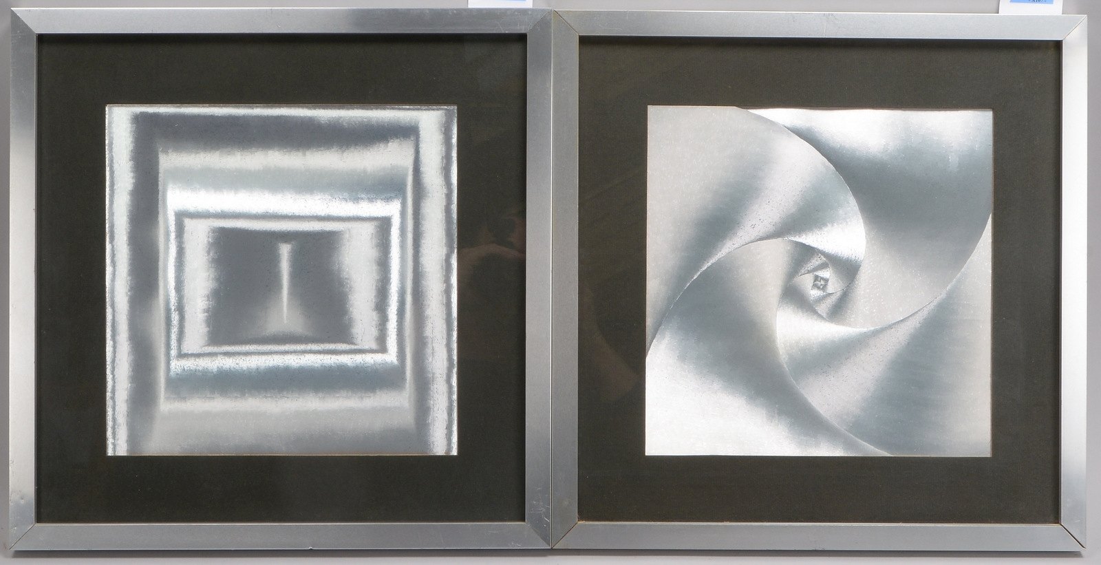 Lüdinghausen, Barbara, 2x Op-Art-Motive, Siebdrucke, verso bez., unter PP