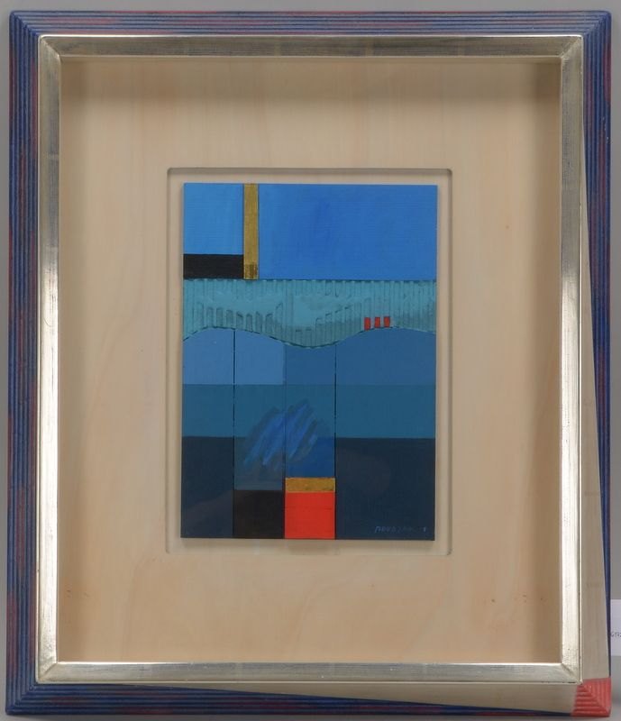 Povazan, Josef, 'Harmonie in Bewegung', Coll. aus Holz/Papier, Gold/Öl, bez. 'Zyklus VI/1'