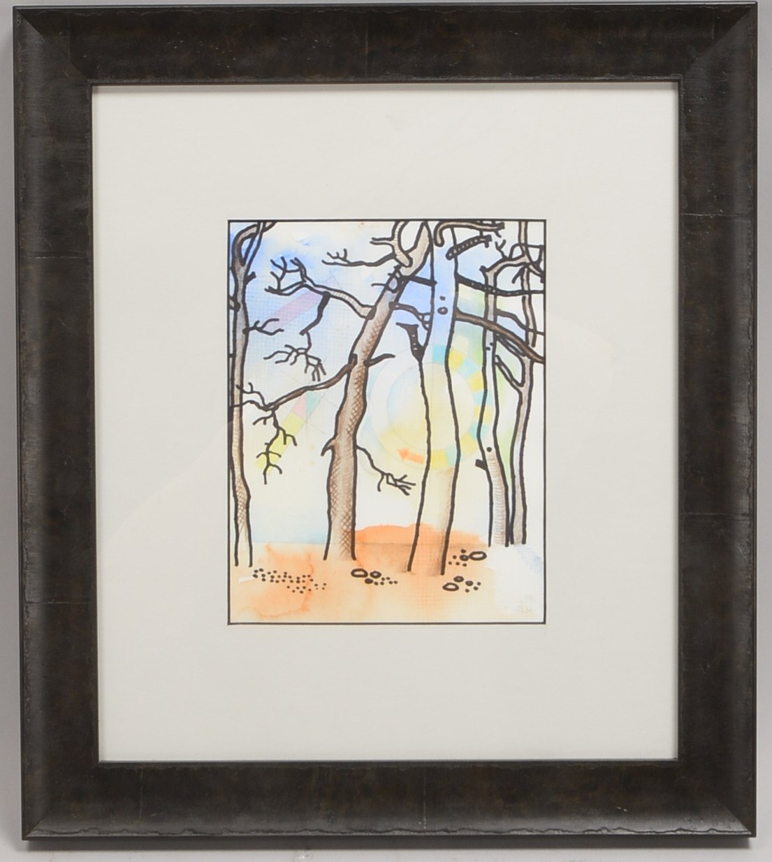 Monogr. EM, 'Balance II', Mischtechnik/Papier, hinter Glas, monogr./dat. '1992', verso bez.