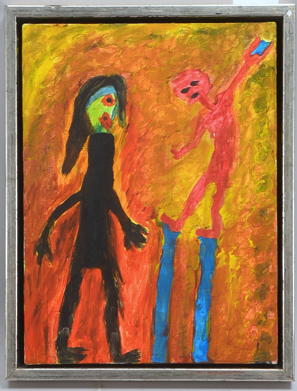 Schulz-Rumpold, V., 'Gleichgewicht', Acryl/Lw, verso sign./dat.; Rahmenmaße 44 x 34 cm