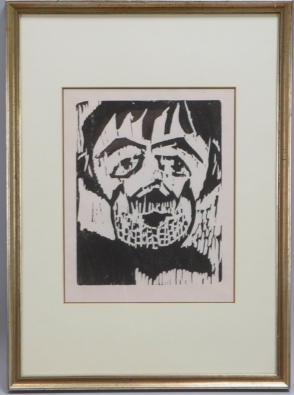 Tappert, Georg, 'Clown II', Holzschnitt (1910), unsigniert, unter PP hinter Glas