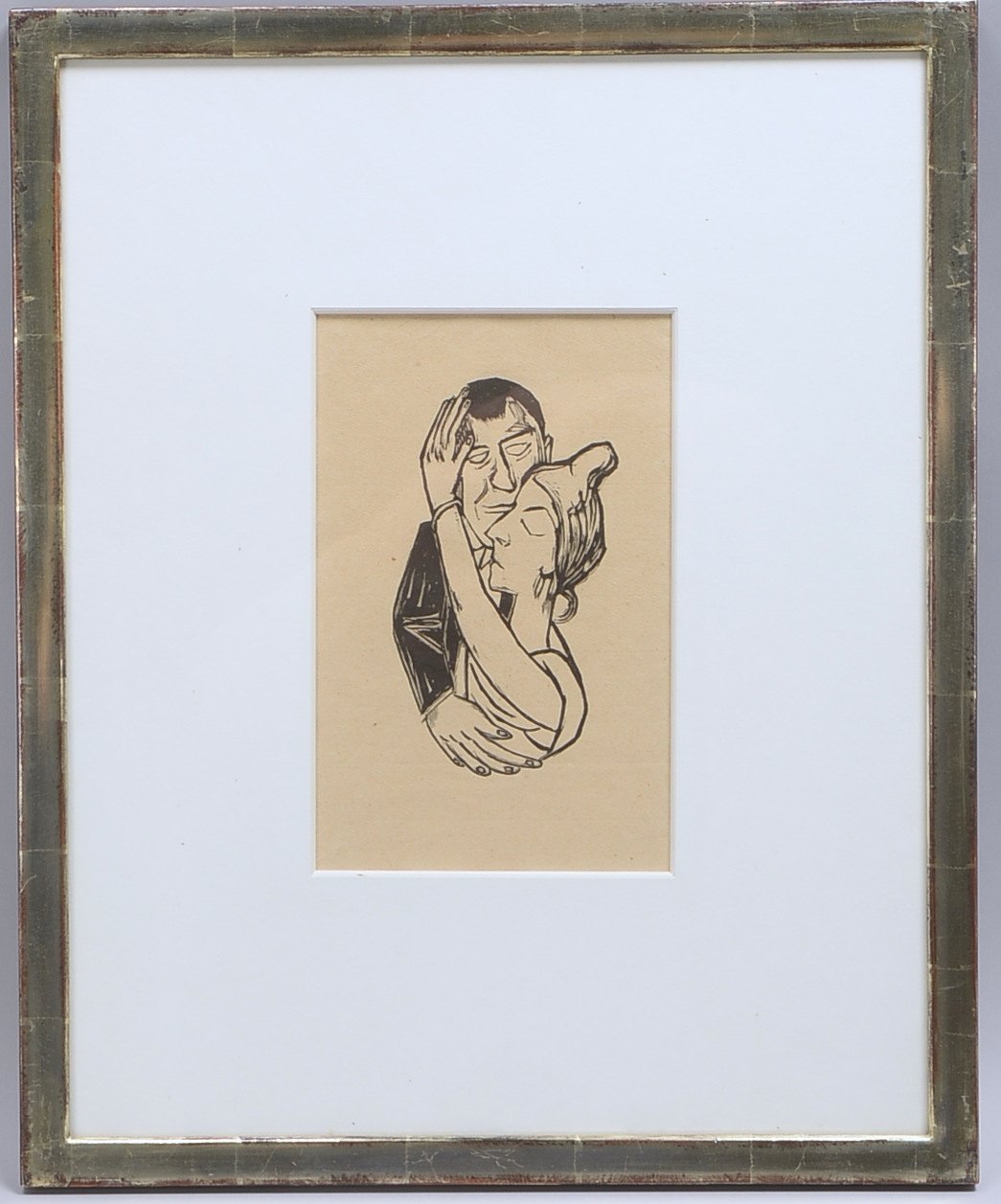 Beckmann, Max, 'Tanzende', Holzschnitt, unsign., hinter Glas; Rahmenmaße 25,5 x 16 cm