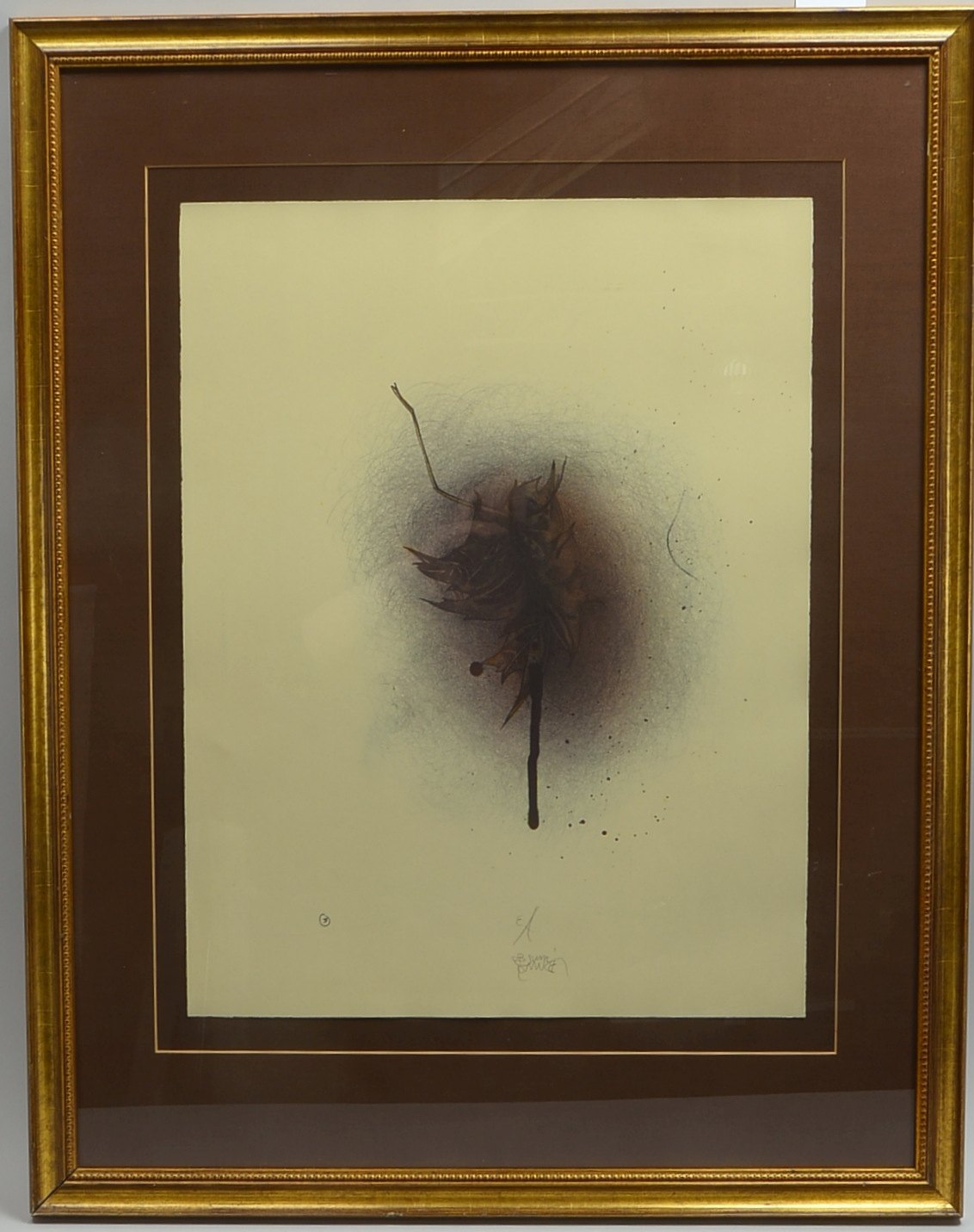 Bruni, Bruno, 'Foglia/Blatt', Farblithogr., 'E.A.', sign., hinter Glas; Rahmenmaße 75,5 x 95,5 cm
