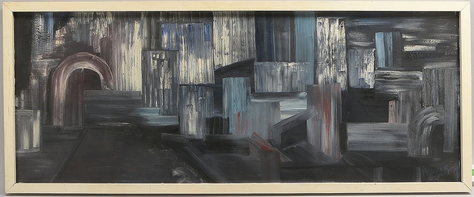 van Buytene, Arie Jean, 'Komposition', Öl/Lw, sign.; Bildmaße 55 x 138 cm