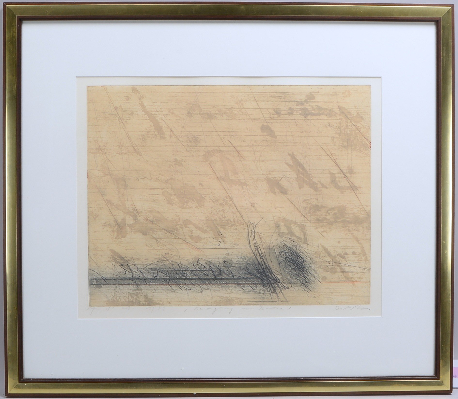 Dahmen, K.F., 'Bewegung im Raum', Farbrad., sign./dat. '1979' und bet., unter PP hinter Glas