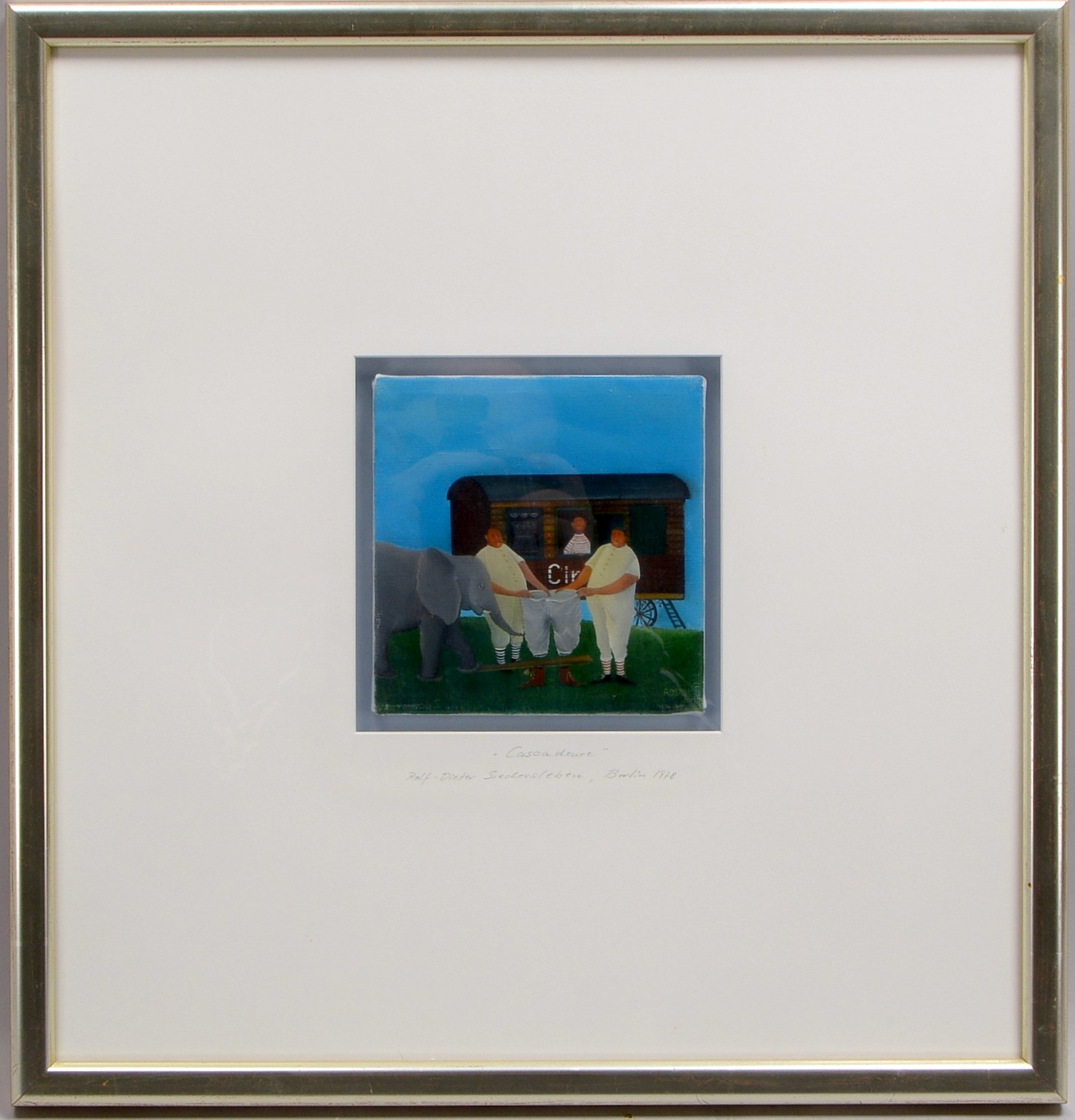 Siedersleben, Rolf-Dieter, 'Cascadeure', Öl/Lw, sign./dat. '1978', unter PP hinter Glas ger.