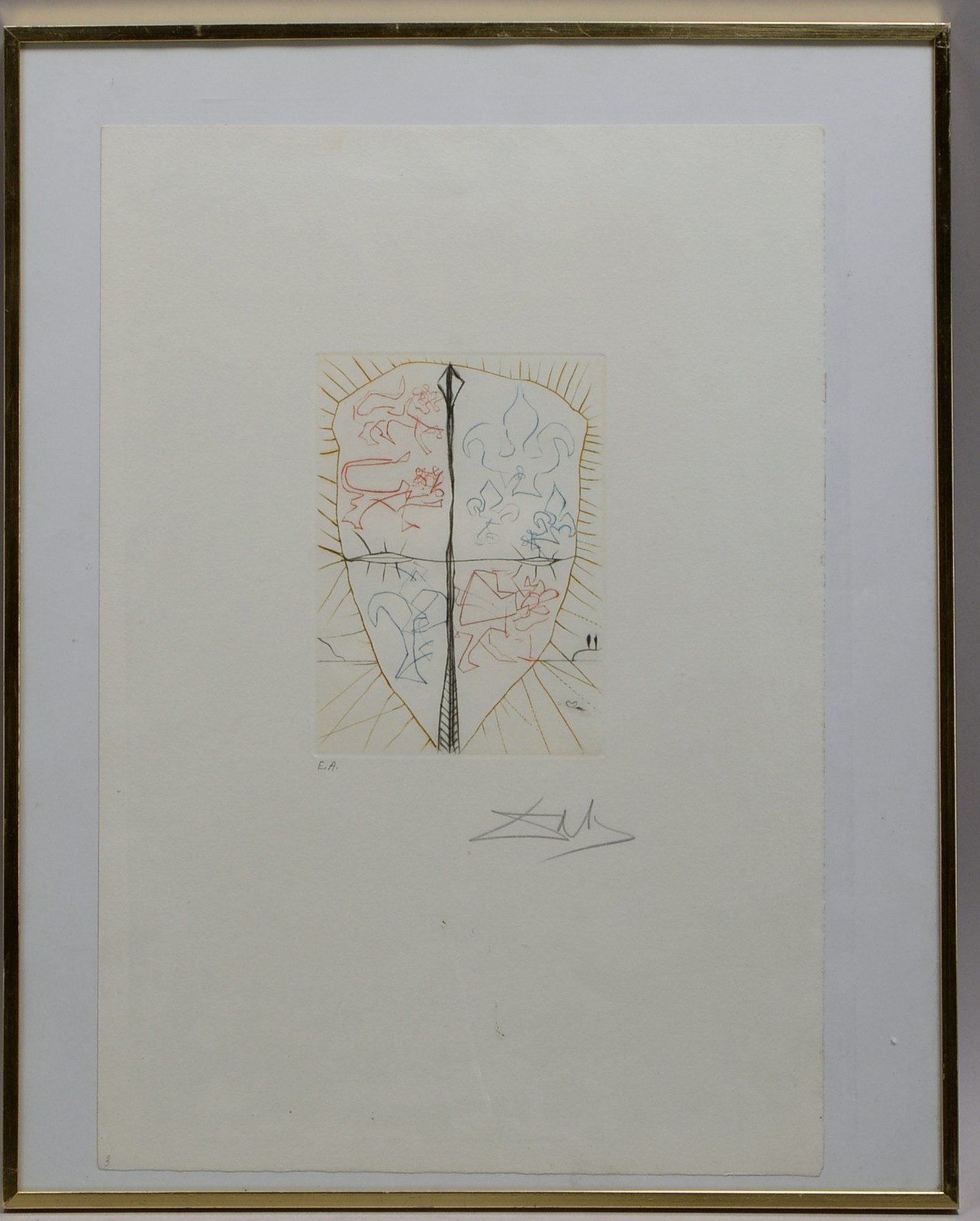 Dalí, S., Kaltnadelradierung, Aufl. 'E.A.', bleisign., hinter Glas