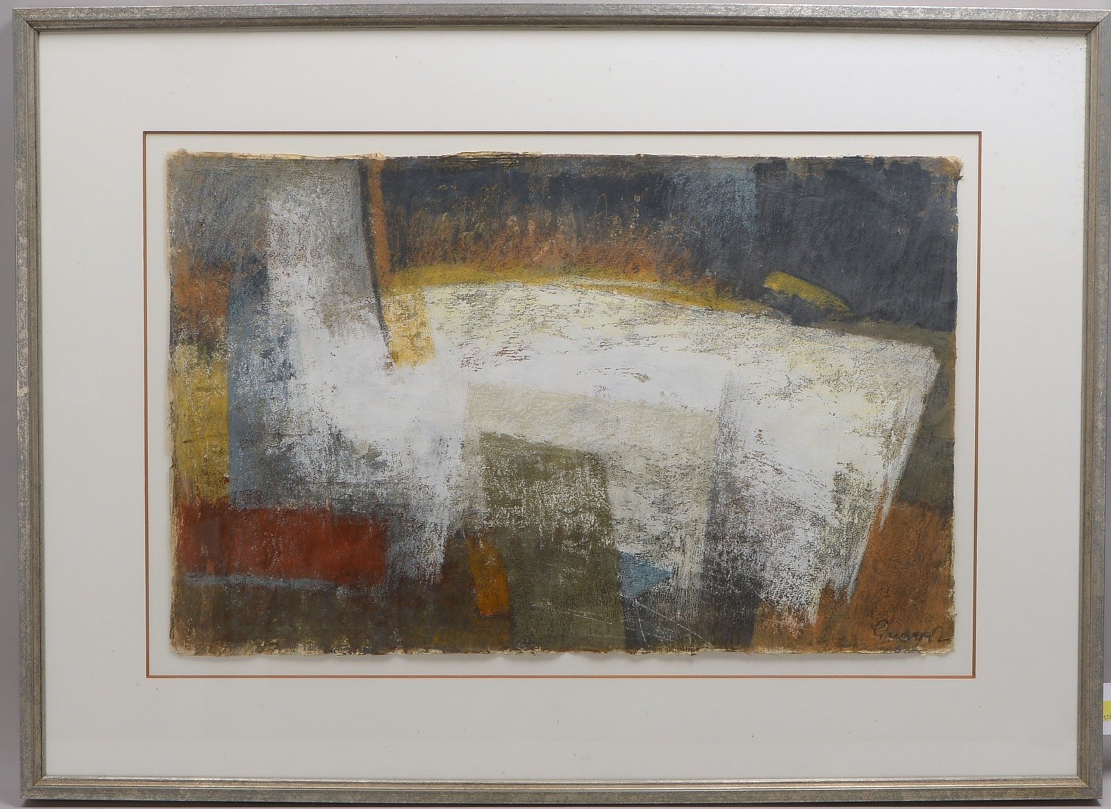Linnert, Monika, 'Weiße Ziege', Mischtechnik, sign.; Rahmenmaße 82 x 114 cm