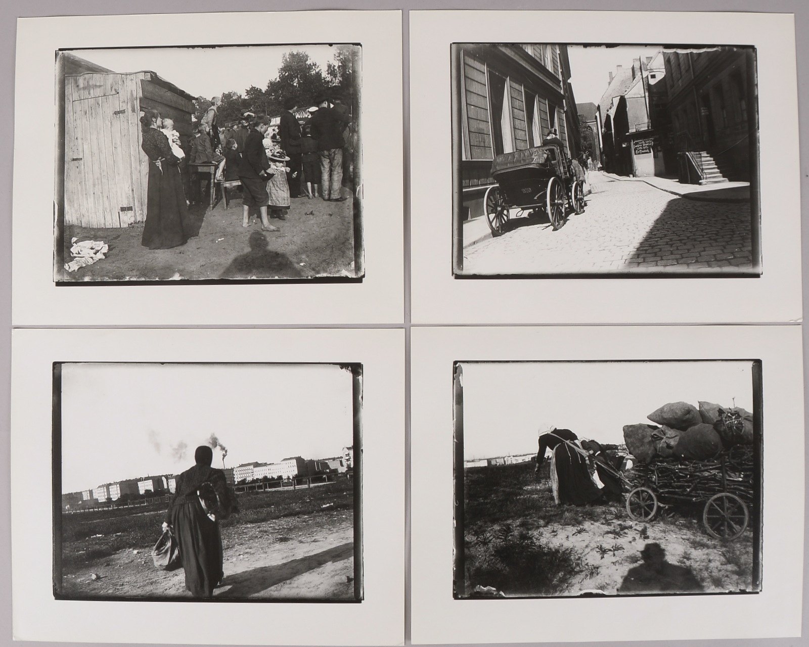 Zille, Heinrich, 4x Fotografien (aus Fotogr. Sammlung der Berlin. Galerie); Maße 24 x 30 cm