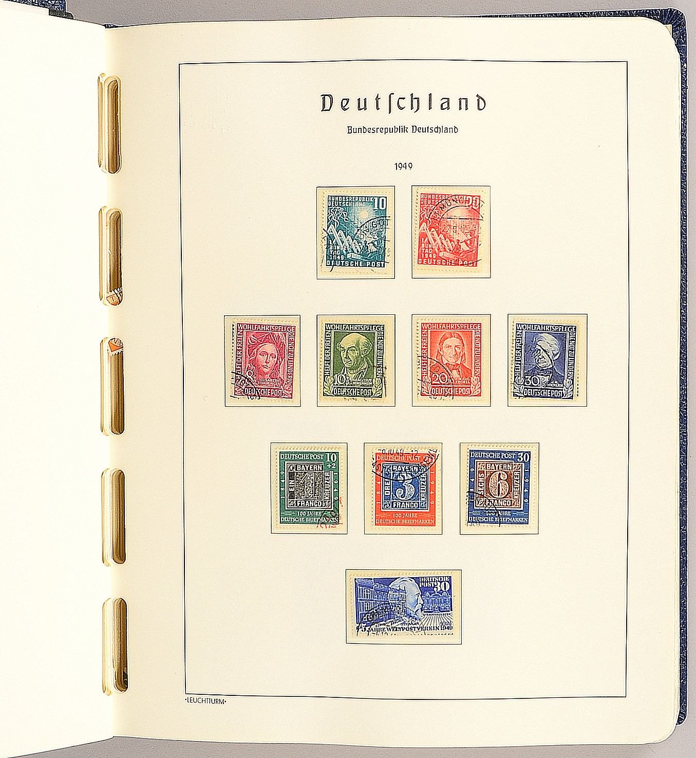Briefmarken, 'Bund', 1949 - 1984: fast kompl. gest., im Leuchtturm-Falzlosalbum