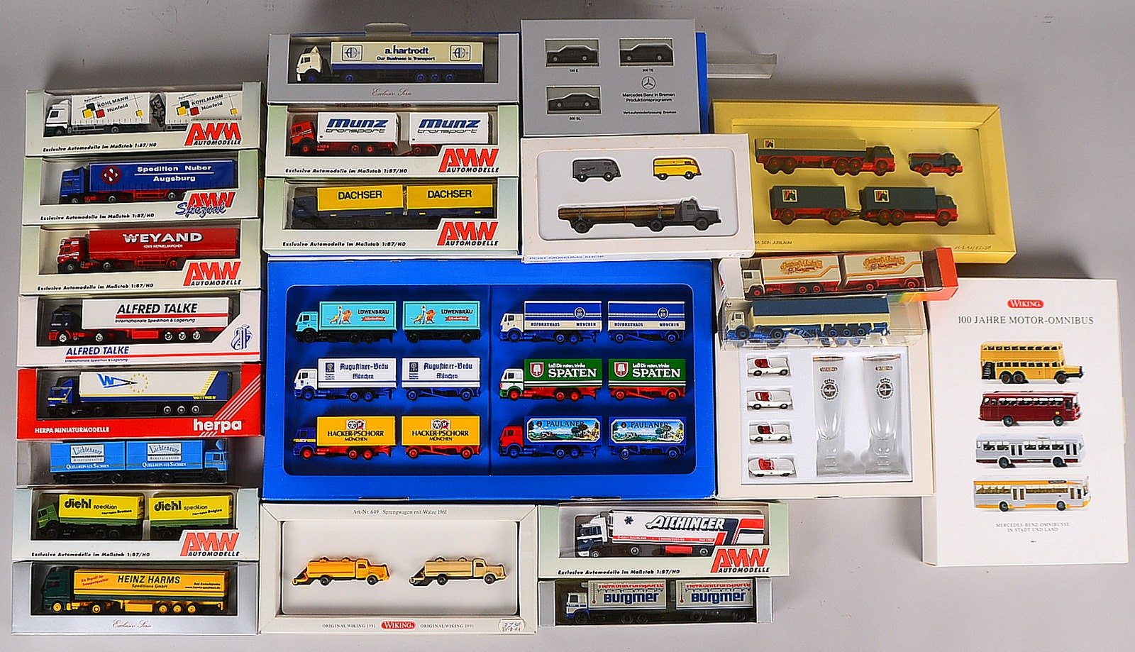 Modellfahrzeug-Slg. (Wiking, Herpa und Albedo), div., 22 Stück - teils im Set, in OVP