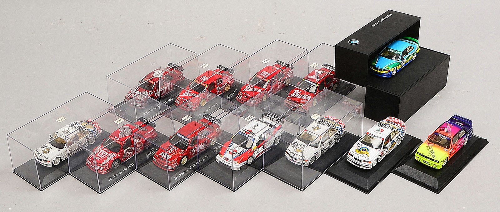Minichamps, Modellfahrzeug-Slg., div. 'BMW' und 'Alfa Romeo DTM', 12 Stück - in OVP