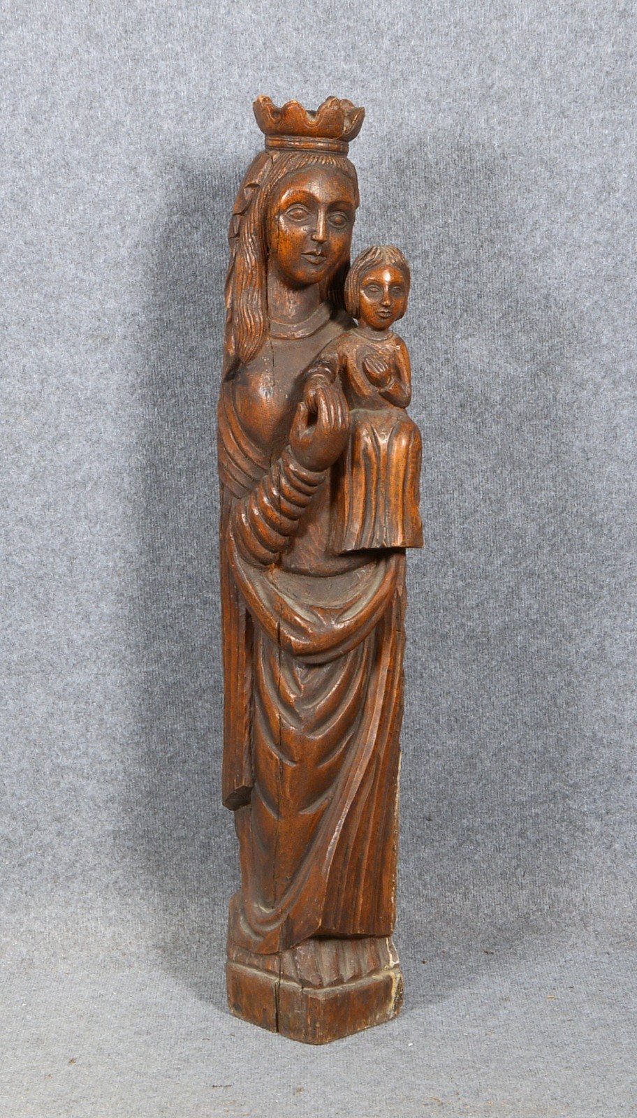 Sakrale Holzskulptur, 'Madonna mit dem Jesuskind', handgeschnitzt; Höhe 103 cm