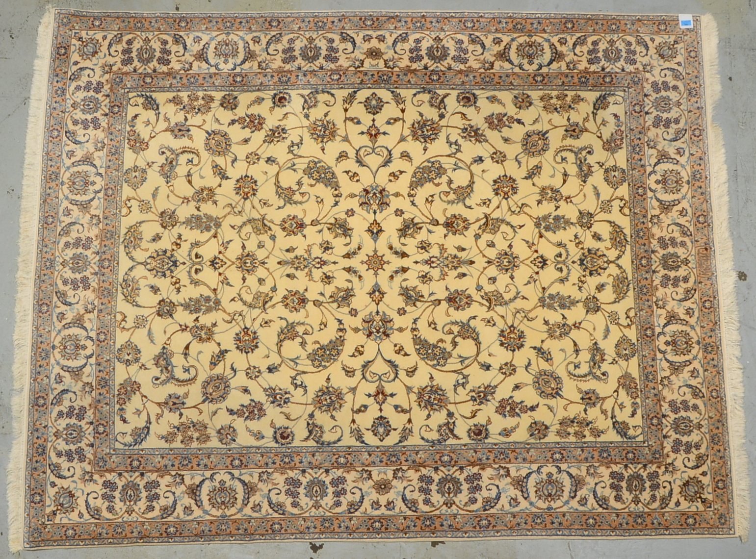 Nain Habibian 6La (Iran), auf Seidenkette, sehr feine Knüpfung, ca. 1 Mio. Kn./qm