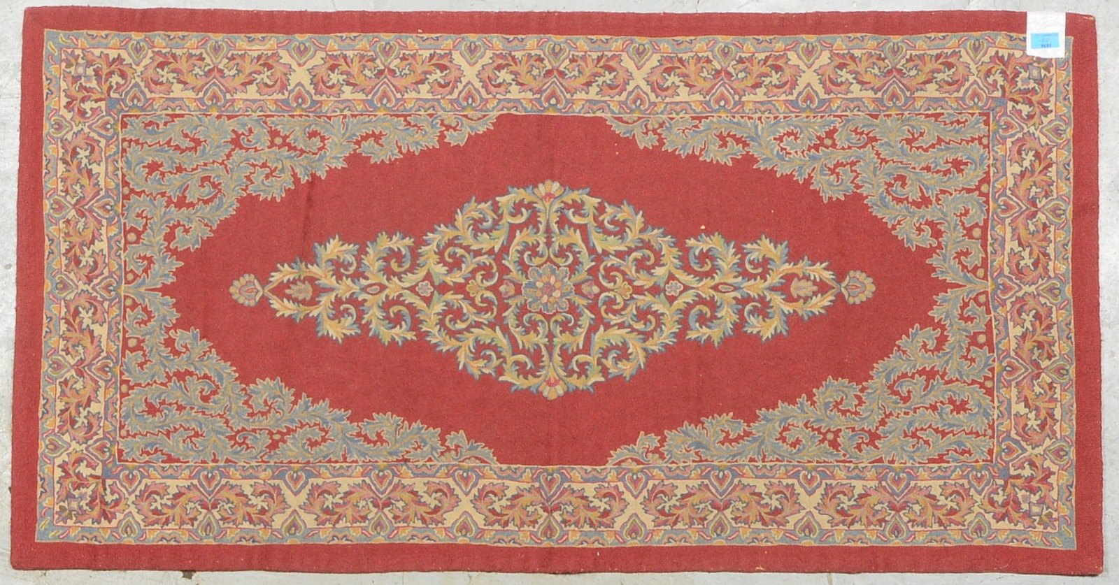 Wandteppich/Brücke (wohl Indien), Sumakh-Flachgewebe, hinterlegt; Maße 144 x 75 cm