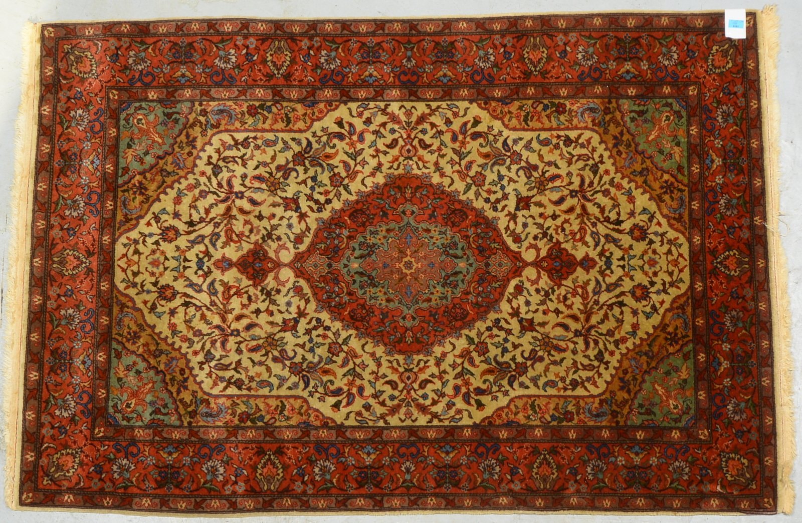 Sarough, mittelfeine Knüpfung - Flor in gutem Zustand; Maße 190 x 125 cm