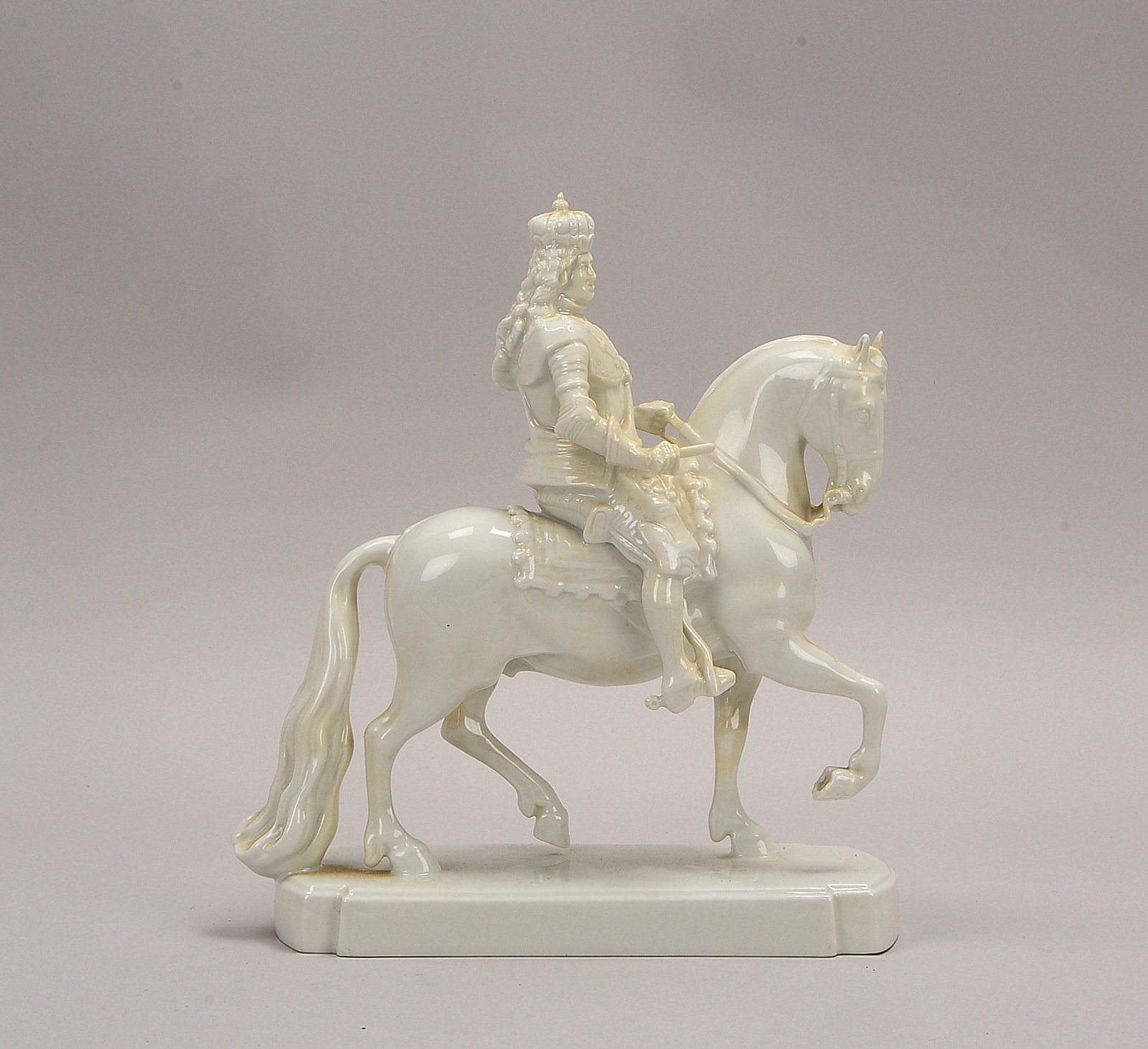 Rosenthal/Kunstabteilung Selb, Porzellanfigur, 'Jan Wellem zu Pferd'; Höhe 27 cm