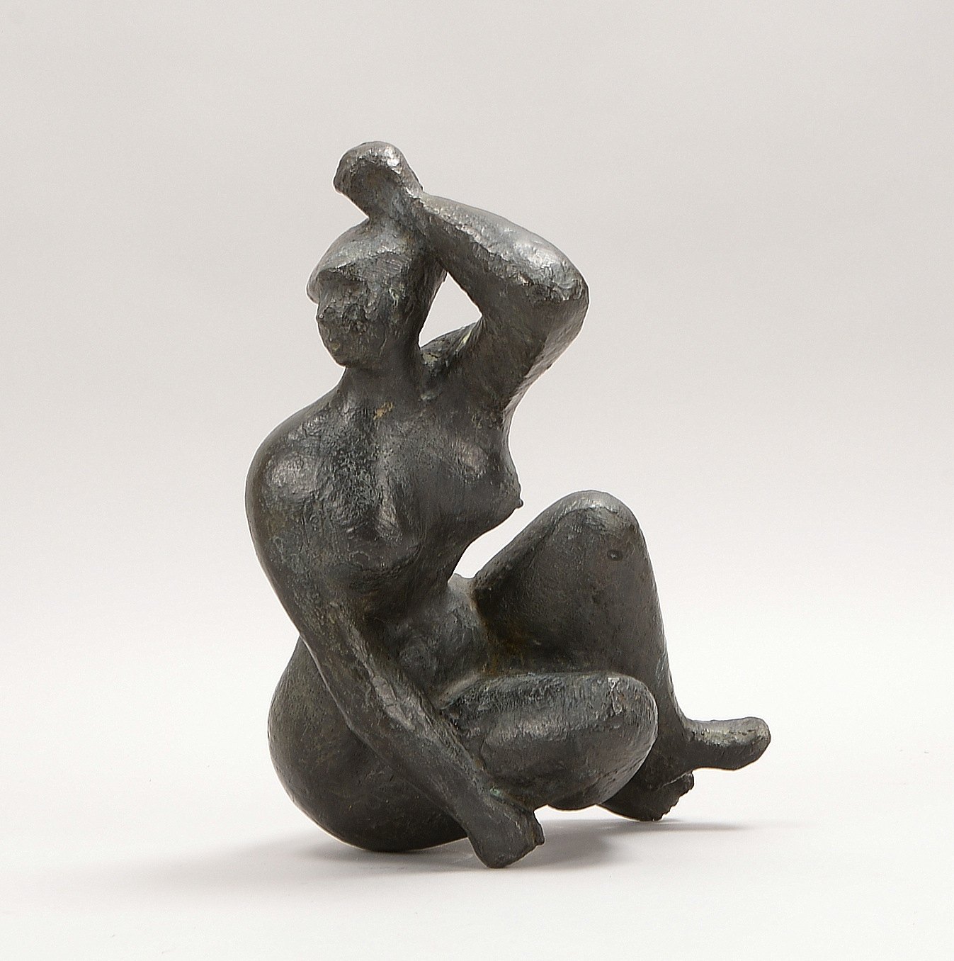 Engelin-Hommes, G. (zugeschr.), Bronzeskulptur, 'Weibl. Akt', unsign.; Höhe 31 cm