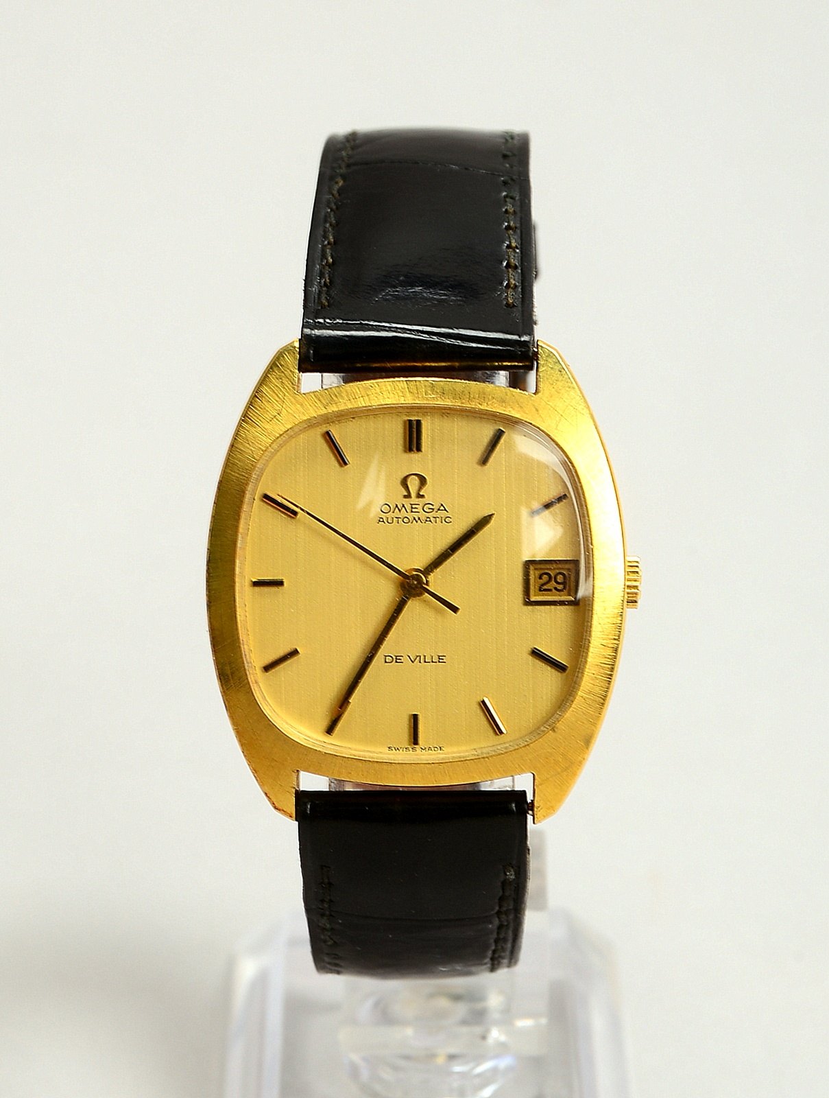 Unisex/DAU Omega De Ville, Automatik, 750 GG-Gehäuse/orig. Lederband