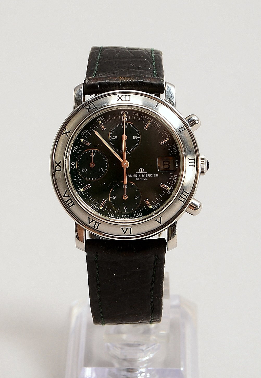 HAU Baume & Mercier, Automatik, '232 8700', Edelstahl-Gehäuse an Lederarmband