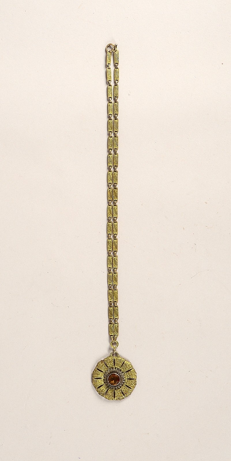 Theodor Fahrner, Halskette mit Anhänger 'Blüte' (im Art déco-Stil), 925 Silber (gest.)
