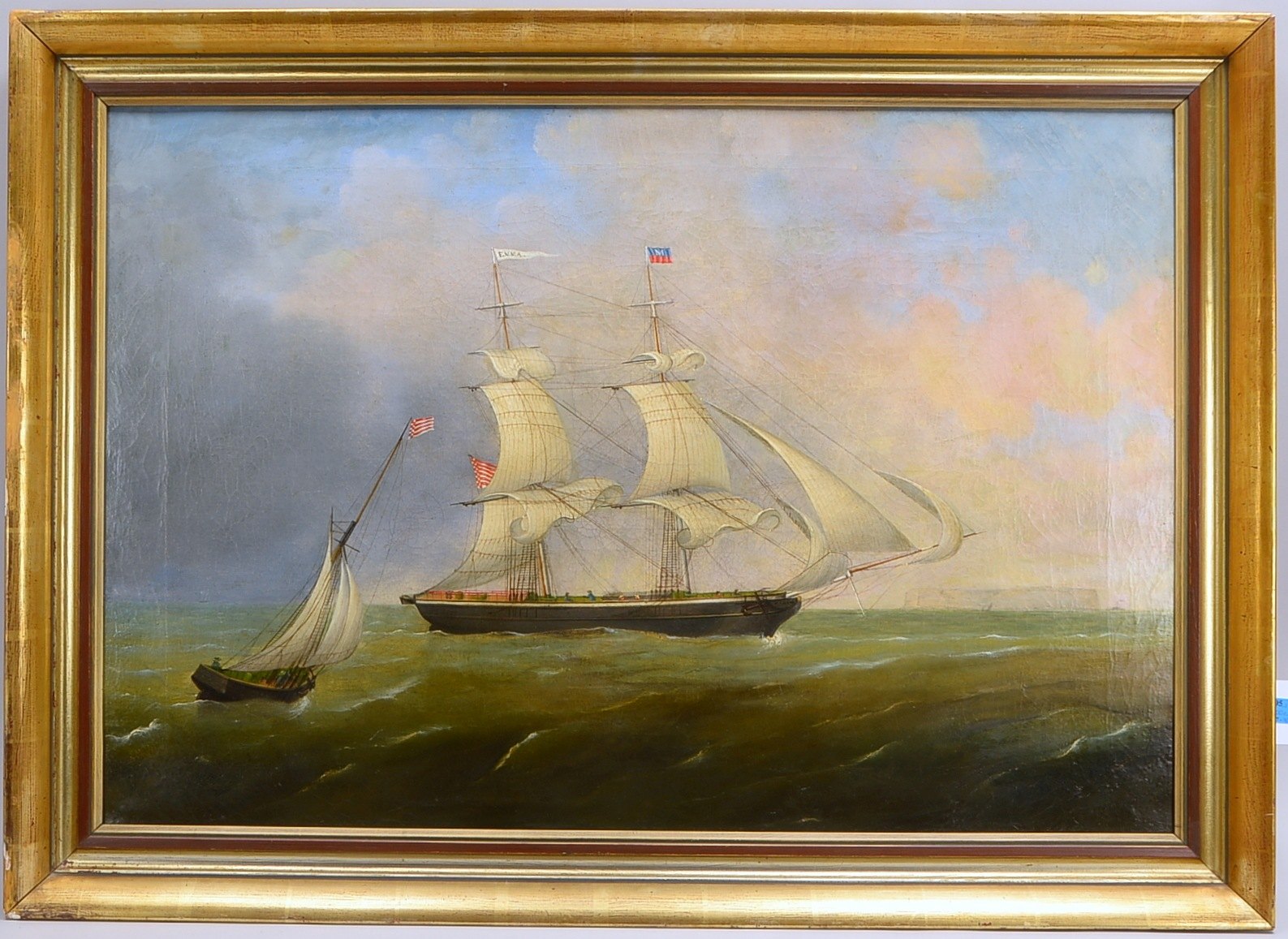 Fedeler, Carl Justus Harmen (1799 - 1858 Bremen) zugeschrieben, 'Die Brigg Emma'