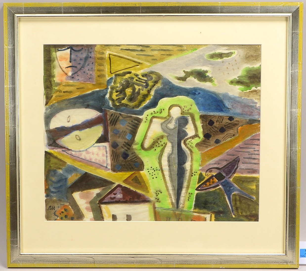 Müller-Landau, Rolf (1903 - 1956), 'Vereinigung und Trennung', Aquarell/Japan
