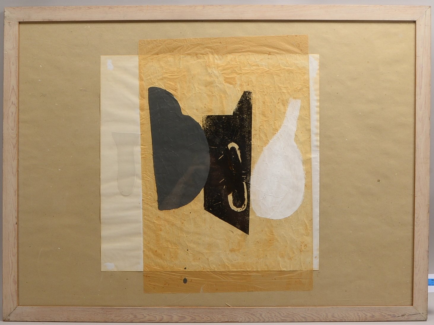 Schwontkowski, Norbert, 'O.T.', Mischtechnik/Papiercollage, Plexiglas mit geätztem Motiv